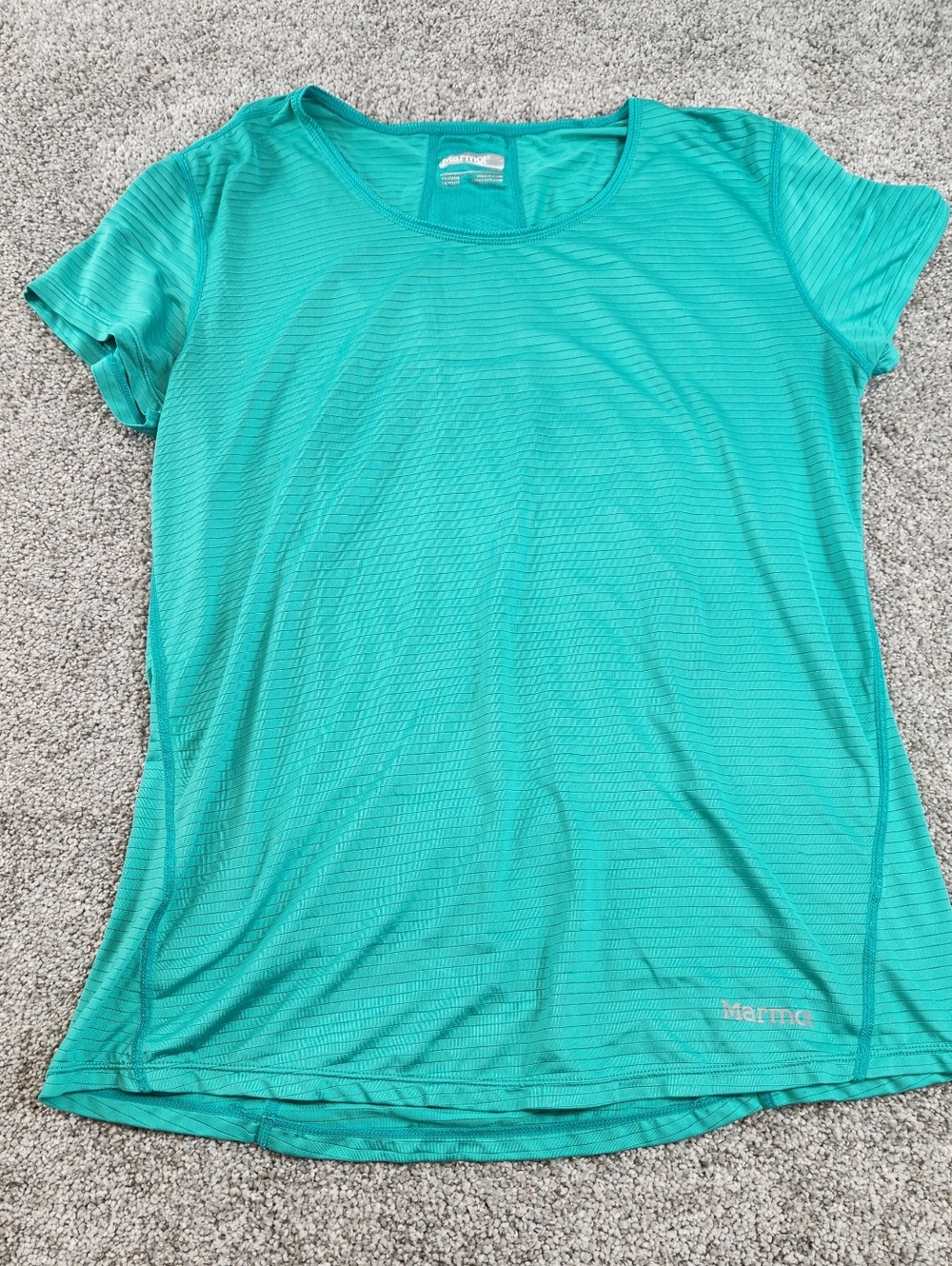 Marmot Women's Shirt Size Large Hiking Yoga Run Green Short Sleeve